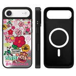 Custodia magnetica con specchio e pulsante di controllo della fotocamera con motivo floreale ricco, specchio a specchio., For iPhone Air