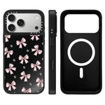 Custodia magnetica con specchio e pulsante di controllo della fotocamera con motivo leopardo e ciliegie., For iPhone 17 Pro Max, For iPhone 17 Pro, For iPhone 17