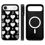 Custodia magnetica con specchio e pulsante di controllo della fotocamera con motivo leopardo e ciliegie., For iPhone Air