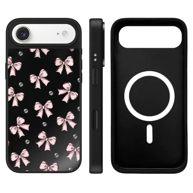 Custodia magnetica con specchio e pulsante di controllo della fotocamera con motivo leopardo e ciliegie., For iPhone Air