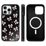 Custodia magnetica per telefono con specchio a specchio con motivo leopardato e ciliegie., For iPhone 16 Pro Max, For iPhone 16 Pro, For iPhone 16 Plus