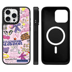Custodia magnetica per telefono con specchio a specchio con motivo leopardato e ciliegie., For iPhone 16, For iPhone 15 Pro Max, For iPhone 15 Pro