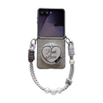 Custodia per telefono antiurto in ecopelle vegana con fibbia laterale magnetica e cinturino da polso., For Galaxy Z Flip6 / 7 FE, For Galaxy Z Flip7 5G, For Galaxy Z Flip5