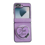 Custodia per telefono antiurto con chiusura magnetica a doppio asse in ecopelle vegana e cinturino da polso., For Galaxy Z Flip6 / 7 FE, For Galaxy Z Flip7 5G, For Galaxy Z Flip5