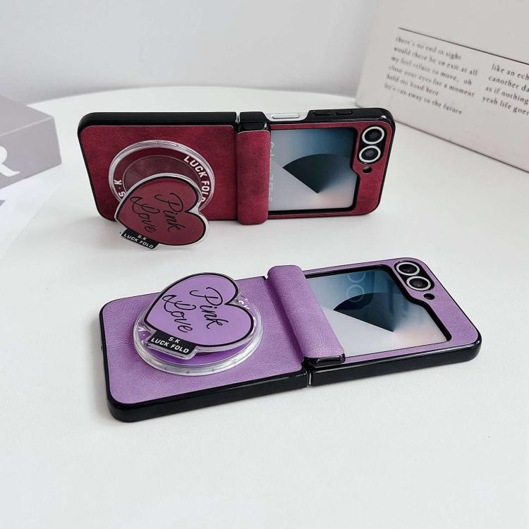 Custodia per telefono antiurto con chiusura magnetica a doppio asse in ecopelle vegana e cinturino da polso., For Galaxy Z Flip6 / 7 FE, For Galaxy Z Flip7 5G, For Galaxy Z Flip5
