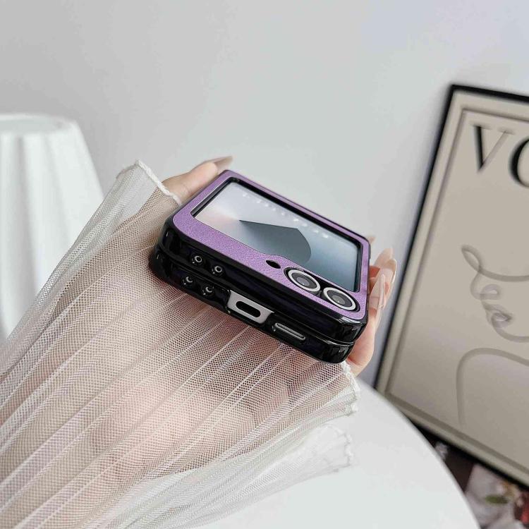 Custodia per telefono antiurto Axis in ecopelle vegana, For Galaxy Z Flip6 / 7 FE, For Galaxy Z Flip7 5G, For Galaxy Z Flip5