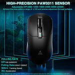 Mouse da gioco wireless SOLA SM820 Tri-Mode da 22000 DPI e 1000 Hz con base di ricarica RGB.
