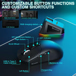 Mouse da gioco wireless SOLA SM820 Tri-Mode da 22000 DPI e 1000 Hz con base di ricarica RGB.