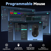 Mouse da gioco wireless SOLA SM822 Tri-Mode da 24000 DPI a 1000 Hz con base di ricarica RGB.