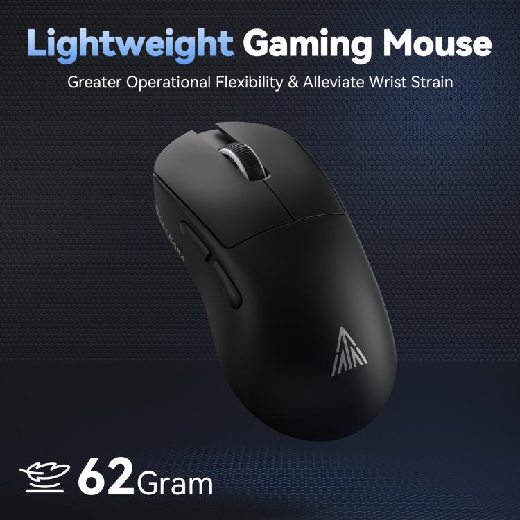 Mouse da gioco wireless SOLA SM822 Tri-Mode da 24000 DPI a 1000 Hz con base di ricarica RGB.