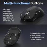 Mouse da gioco wireless SOLA SM822 Tri-Mode da 24000 DPI a 1000 Hz con base di ricarica RGB.