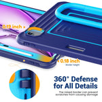Custodia ibrida in silicone ondulato per PC e tablet con maniglia e tracolla, For iPad Air 11 2026 / 2025 / 2024, For iPad mini 2024 / mini 6