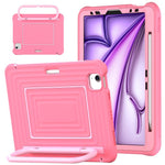 Custodia ibrida in silicone ondulato per PC e tablet con maniglia e tracolla, For iPad Air 11 2026 / 2025 / 2024, For iPad mini 2024 / mini 6