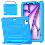 Custodia ibrida in silicone ondulato per PC e tablet con maniglia e tracolla, For iPad Air 11 2026 / 2025 / 2024, For iPad mini 2024 / mini 6
