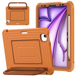 Custodia ibrida in silicone ondulato per PC e tablet con maniglia e tracolla, For iPad Air 11 2026 / 2025 / 2024, For iPad mini 2024 / mini 6