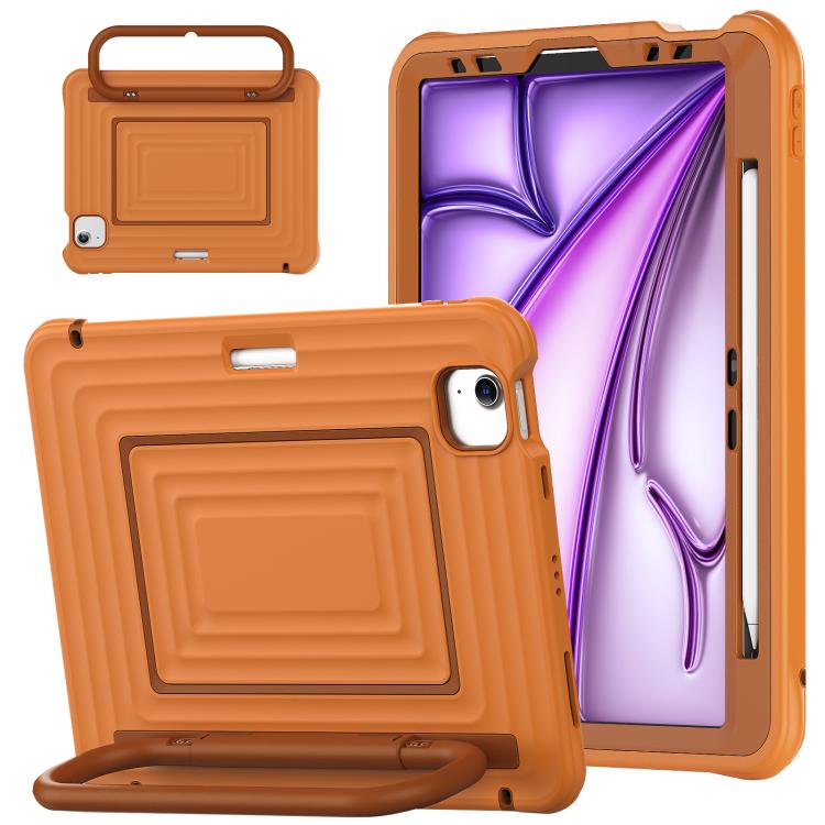 Custodia ibrida in silicone ondulato per PC e tablet con maniglia e tracolla, For iPad Air 11 2026 / 2025 / 2024, For iPad mini 2024 / mini 6