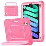 Custodia ibrida in silicone ondulato per PC e tablet con maniglia e tracolla, For iPad Air 11 2026 / 2025 / 2024, For iPad mini 2024 / mini 6
