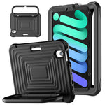 Custodia ibrida in silicone ondulato per PC e tablet con maniglia e tracolla, For iPad Air 11 2026 / 2025 / 2024, For iPad mini 2024 / mini 6