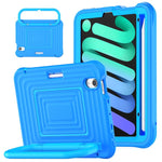 Custodia ibrida in silicone ondulato per PC e tablet con maniglia e tracolla, For iPad Air 11 2026 / 2025 / 2024, For iPad mini 2024 / mini 6