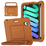 Custodia ibrida in silicone ondulato per PC e tablet con maniglia e tracolla, For iPad Air 11 2026 / 2025 / 2024, For iPad mini 2024 / mini 6