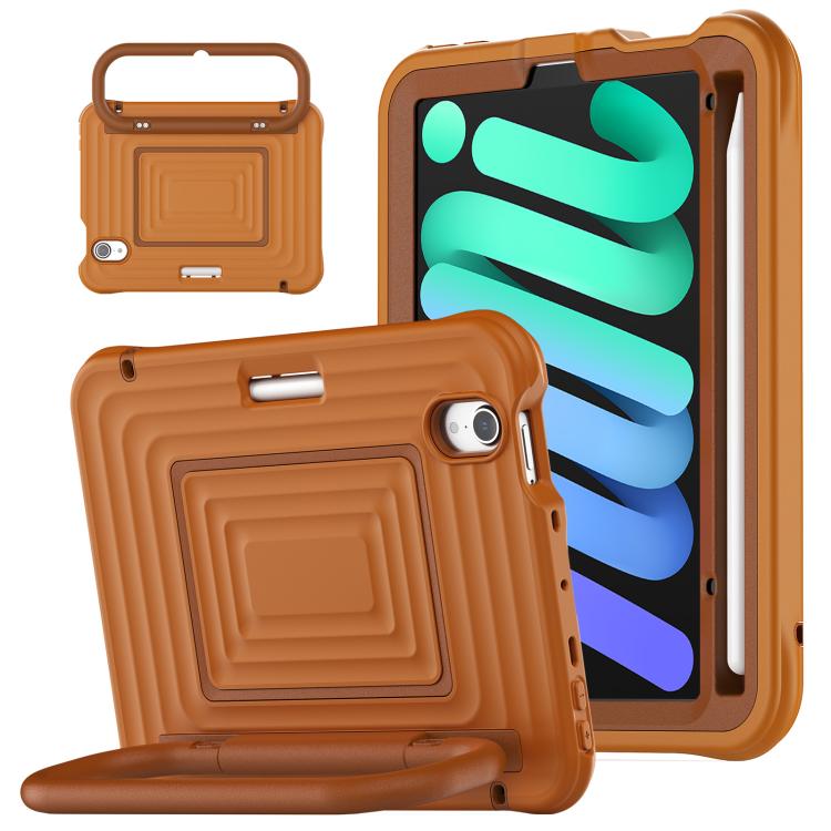 Custodia ibrida in silicone ondulato per PC e tablet con maniglia e tracolla, For iPad Air 11 2026 / 2025 / 2024, For iPad mini 2024 / mini 6