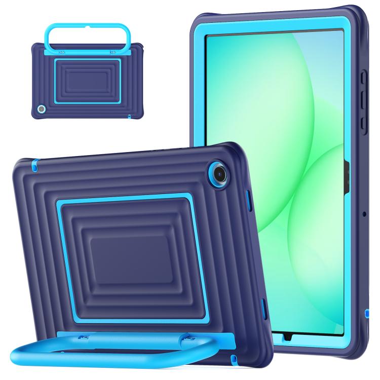 Custodia ibrida in silicone ondulato per PC e tablet con maniglia e tracolla, For Galaxy Tab A11+ / A9+