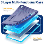 Custodia ibrida in silicone ondulato per PC e tablet con maniglia e tracolla, For Galaxy Tab A11+ / A9+