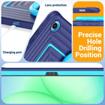 Custodia ibrida in silicone ondulato per PC e tablet con maniglia e tracolla, For Galaxy Tab A11+ / A9+