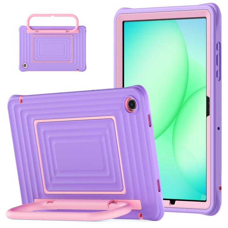Custodia ibrida in silicone ondulato per PC e tablet con maniglia e tracolla, For Galaxy Tab A11+ / A9+
