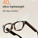 Occhiali intelligenti E06D da 13 MP 1080p 30 FPS con cancellazione del rumore e intelligenza artificiale, con controllo vocale/chiamate.
