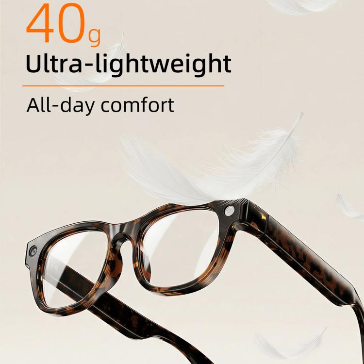 Occhiali intelligenti E06D da 13 MP 1080p 30 FPS con cancellazione del rumore e intelligenza artificiale, con controllo vocale/chiamate.