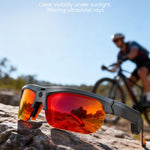 E08 Occhiali intelligenti da ciclismo con intelligenza artificiale, registrazione video a 13 MP, video a 1080p e 30 fps, con controllo vocale e funzione di chiamata.