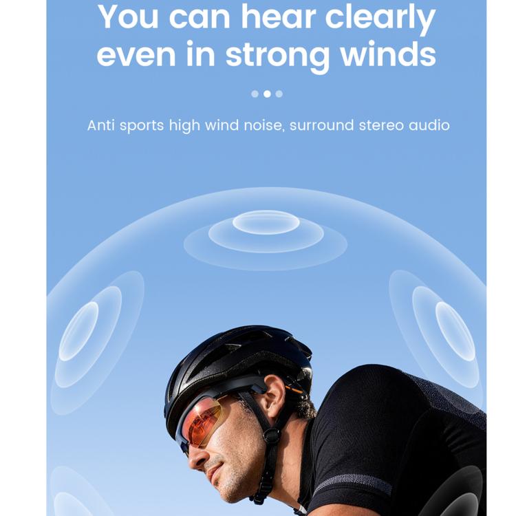 E08 Occhiali intelligenti da ciclismo con intelligenza artificiale, registrazione video a 13 MP, video a 1080p e 30 fps, con controllo vocale e funzione di chiamata.