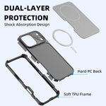 Custodia per telefono MagSafe in TPU + PC antiurto e dissipazione del calore., For iPhone 18 Pro / 17 Pro, For iPhone 18 Pro Max/17 Pro Max, For iPhone 16 Pro Max, For iPhone 16 Pro, For iPhone 16, For iPhone 15 Pro Max