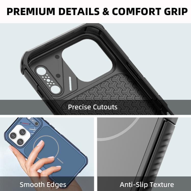 Custodia per telefono MagSafe in TPU + PC antiurto e dissipazione del calore., For iPhone 18 Pro / 17 Pro, For iPhone 18 Pro Max/17 Pro Max, For iPhone 16 Pro Max, For iPhone 16 Pro, For iPhone 16, For iPhone 15 Pro Max