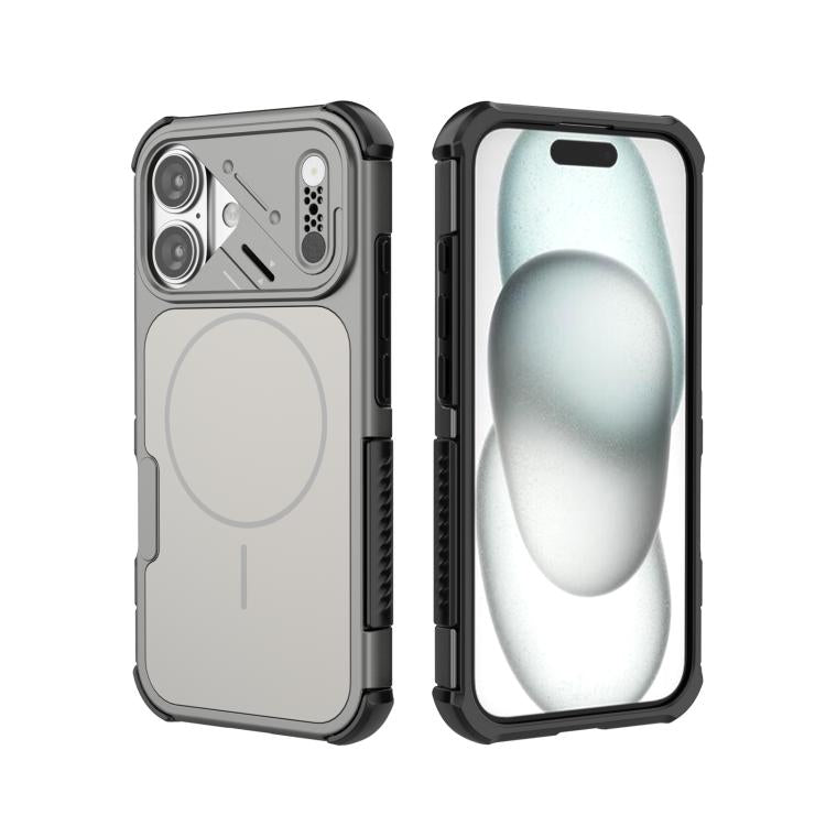 Custodia per telefono MagSafe in TPU + PC antiurto e dissipazione del calore., For iPhone 18 Pro / 17 Pro, For iPhone 18 Pro Max/17 Pro Max, For iPhone 16 Pro Max, For iPhone 16 Pro, For iPhone 16, For iPhone 15 Pro Max