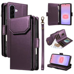 Portafoglio multi-carta, custodia in pelle per telefono con cinturino, For Galaxy A27 5G