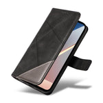 Custodia per telefono in pelle con cuciture a diamante, For Galaxy A27 5G