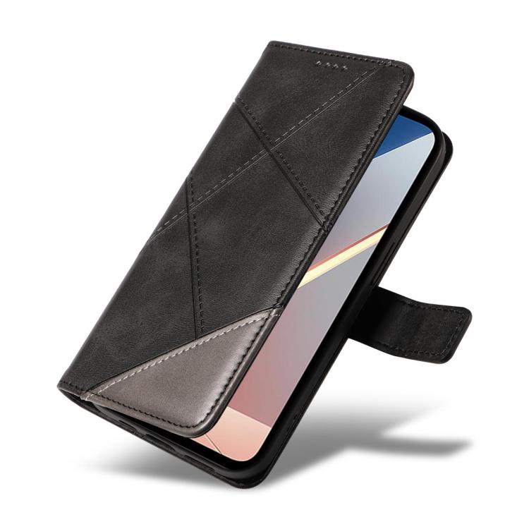 Custodia per telefono in pelle con cuciture a diamante, For Galaxy A27 5G