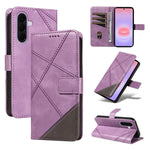 Custodia per telefono in pelle con cuciture a diamante, For Galaxy A27 5G