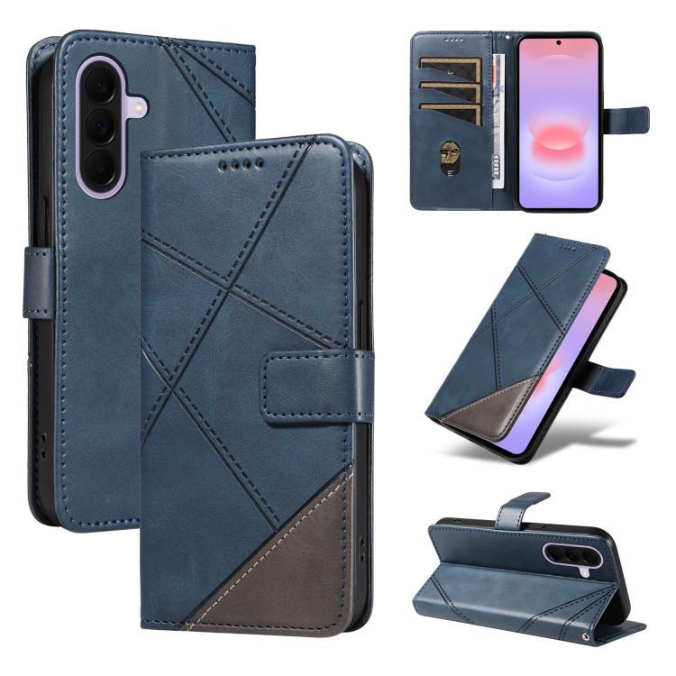 Custodia per telefono in pelle con cuciture a diamante, For Galaxy A27 5G