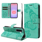 Custodia per telefono in pelle con motivo a farfalla in rilievo 3D, For Galaxy A27 5G