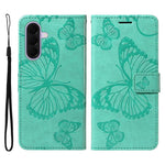 Custodia per telefono in pelle con motivo a farfalla in rilievo 3D, For Galaxy A27 5G