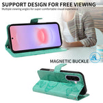 Custodia per telefono in pelle con motivo a farfalla in rilievo 3D, For Galaxy A27 5G