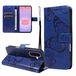 Custodia per telefono in pelle con motivo a farfalla in rilievo 3D, For Galaxy A27 5G