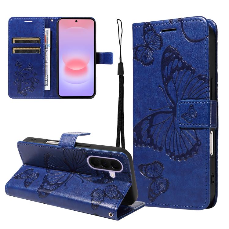Custodia per telefono in pelle con motivo a farfalla in rilievo 3D, For Galaxy A27 5G