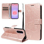 Custodia per telefono in pelle con motivo a farfalla in rilievo 3D, For Galaxy A27 5G