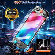 Set di custodia in policarbonato separabile, pellicola protettiva in vetro temperato e copri joystick XDcase., For Nintendo Switch 2, For Nintendo Switch OLED, For Nintendo Switch