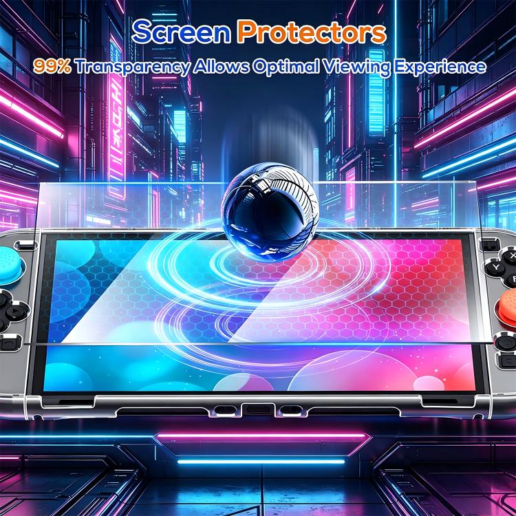Set custodia policarbonato e vetro temperato per Nintendo Switch