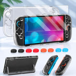 Set custodia policarbonato e vetro temperato per Nintendo Switch